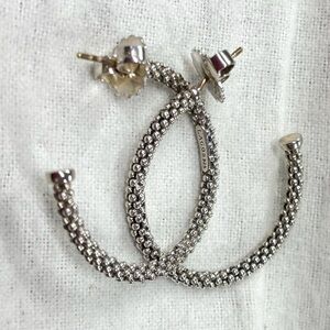 LAGOS  Caviar Sterling Silver Hoop Earrings - Elegant Women’s Jewelry